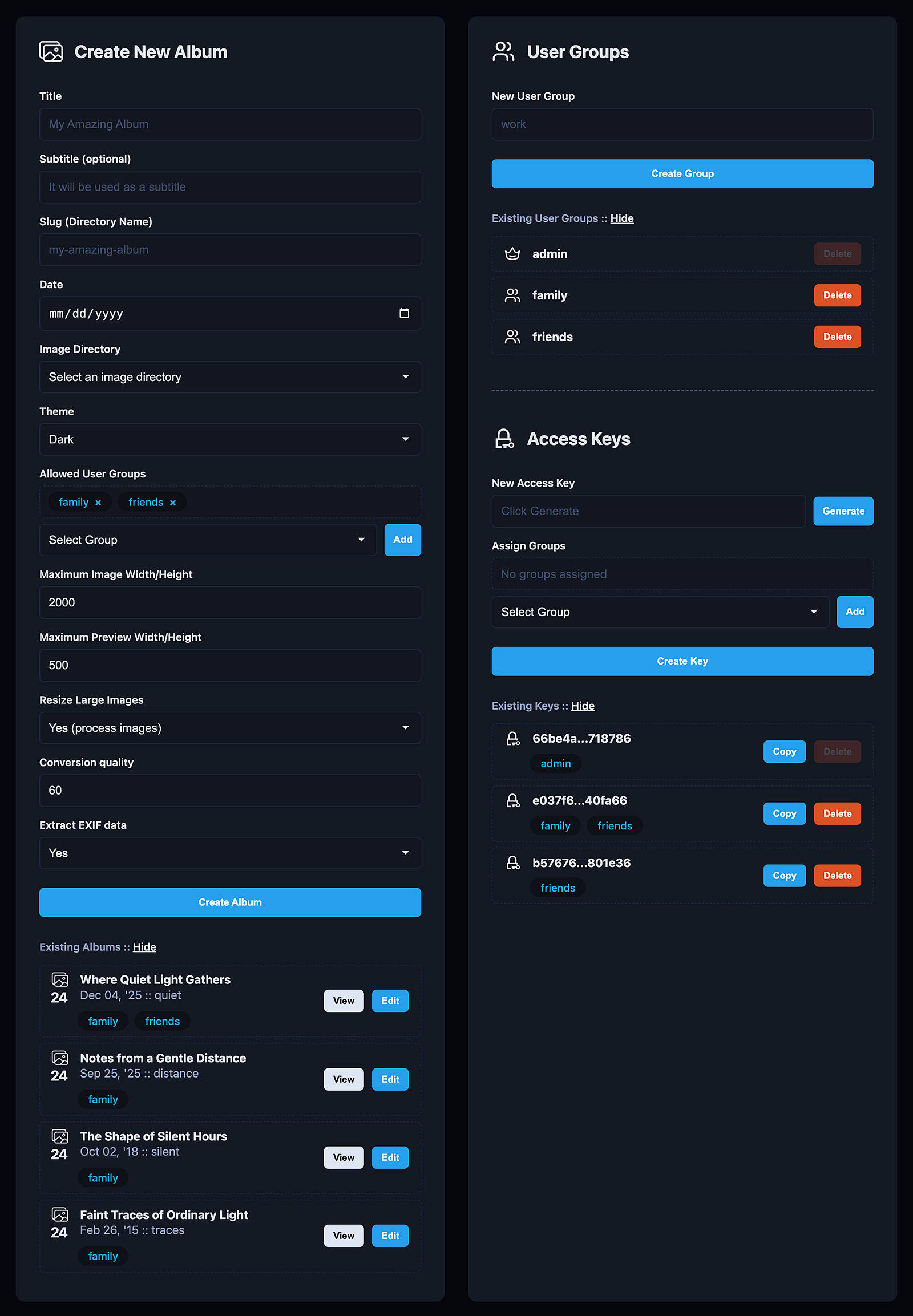 Refracta Administrative Interface